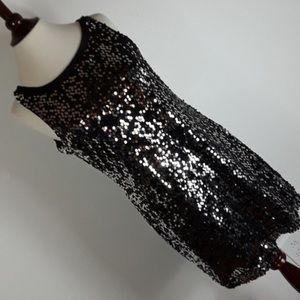 black lace shrug for dresses Medium 1950s Black Sequin Dress Evening Sheath LBD Cocktail Party Litt –  Style & Salvage main image 0